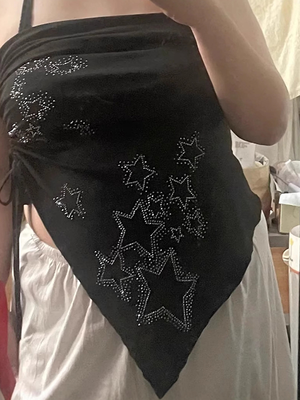 Top bandeau sin tirantes con estrellas-2