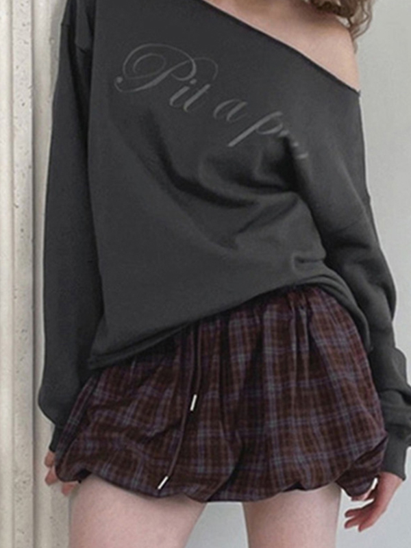 Sudaderas con estampado de letras sexy-2