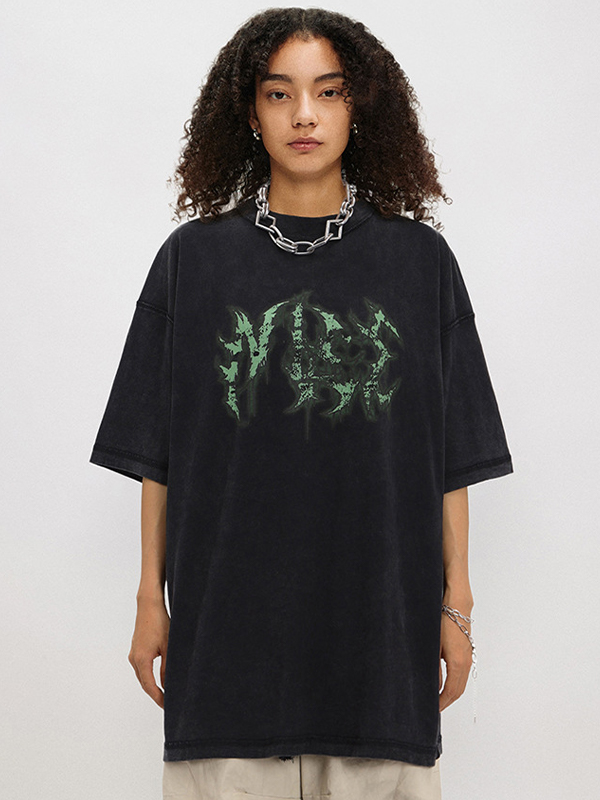Camiseta extragrande de manga corta con estampado gráfico unisex para hombre-2