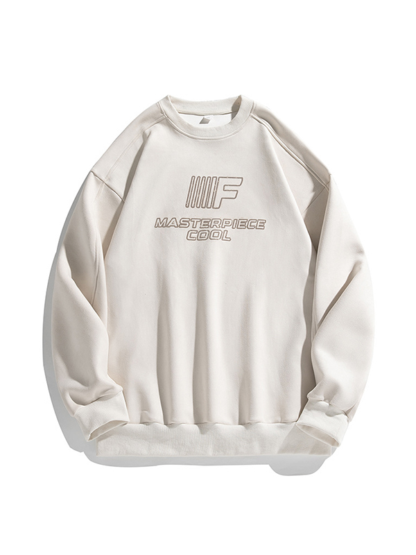 Sudaderas de manga larga extragrandes de ante para hombre-1
