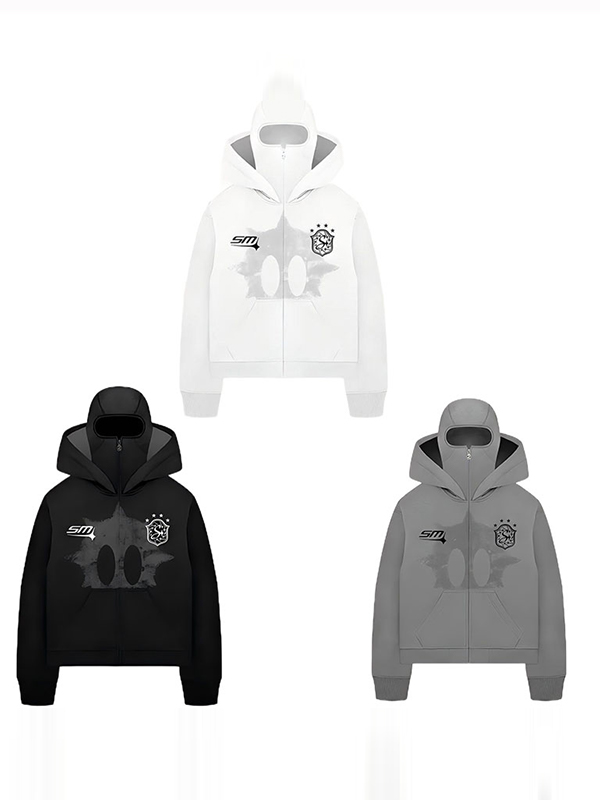 Sudadera con capucha extragrande con estampado de letras de calle y doble gorro para hombre-1