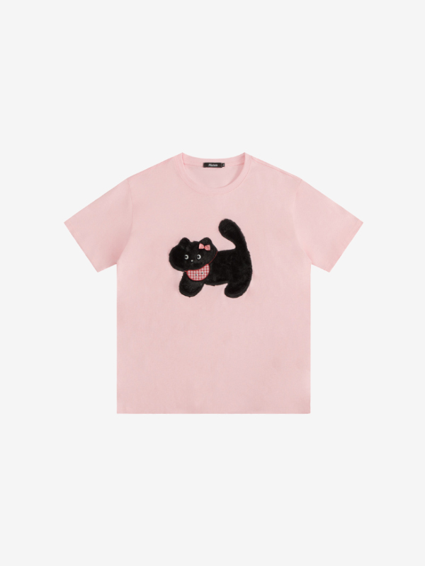 Camiseta de manga corta extragrande con monograma-2