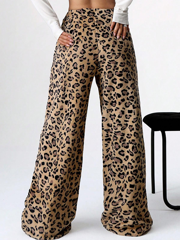 Pantalones anchos con estampado de leopardo-1