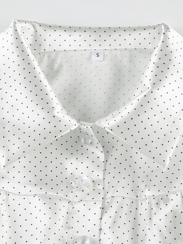 Camisas vintage de manga corta con solapa-4
