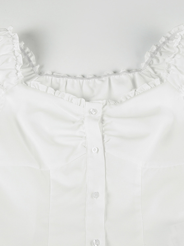 Camisas de manga corta en colores sólidos-4