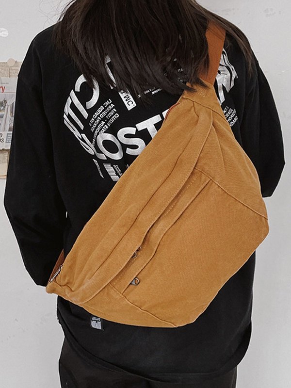 Bolso bandolera vintage con capacidad de lavado-1
