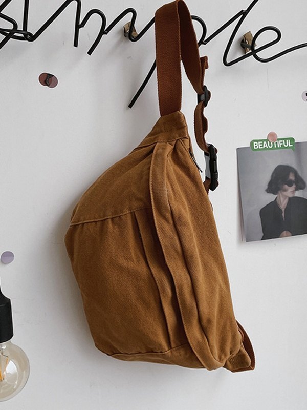 Bolso bandolera vintage con capacidad de lavado-5