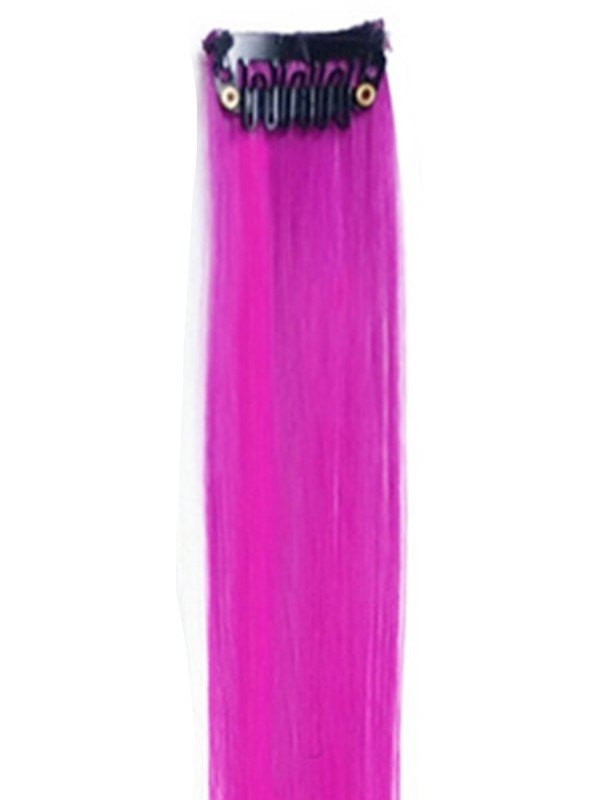 1 pieza de extensión de cabello con clip recto largo morado-1