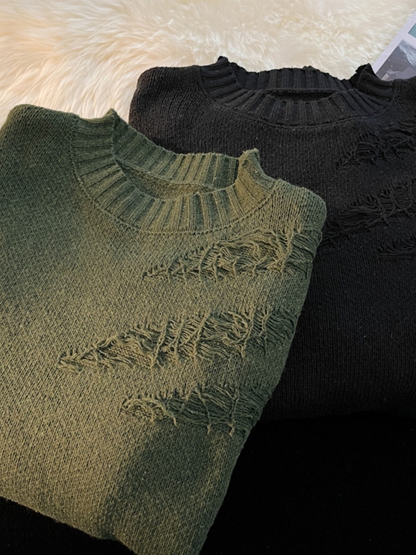 Suéter tipo jersey desgastado para hombre-4