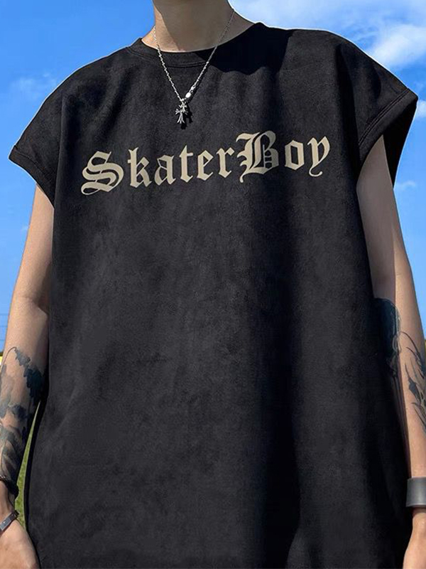 Chaleco con estampado de cruz gótica para hombre-1