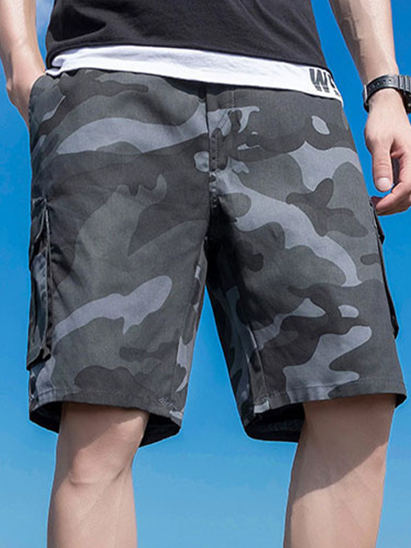 Pantalones cortos de trabajo informales de camuflaje para hombre-2