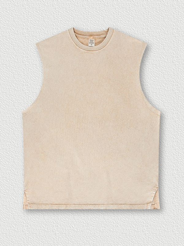 Chaleco suelto informal liso para hombre-5