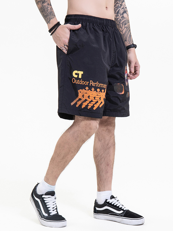Pantalones cortos deportivos sueltos casuales para hombre-1